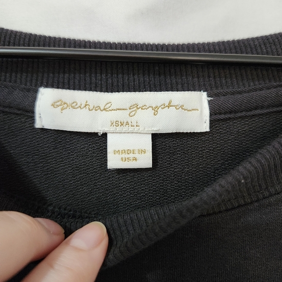 Spiritual Gangster NWT Womens Gratitude Gemma‎ Sweatshirt Sz XS Black White Cozy - Picture 3 of 6